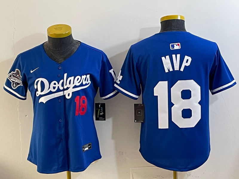 women Los Angeles Dodgers #18 MVP blue Game 2026 Nike MLB Jersey 0414006